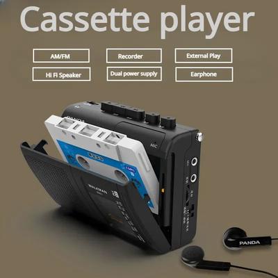 Портативное кассетное AM/FM радио Ретро кассетный музыкальный плеер Walkman Кассетные магнитофоны с динамиком Поддержка воспроизведения через 3,5 мм наушники