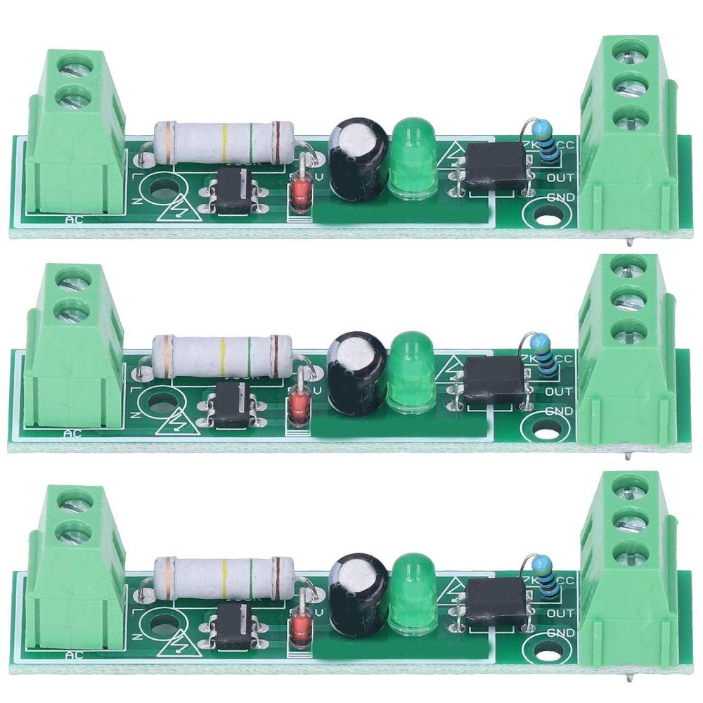 3PCS AC 220V Opto Isolator Board 1 Channel Optocoupler Isolation Module  Industrial Control