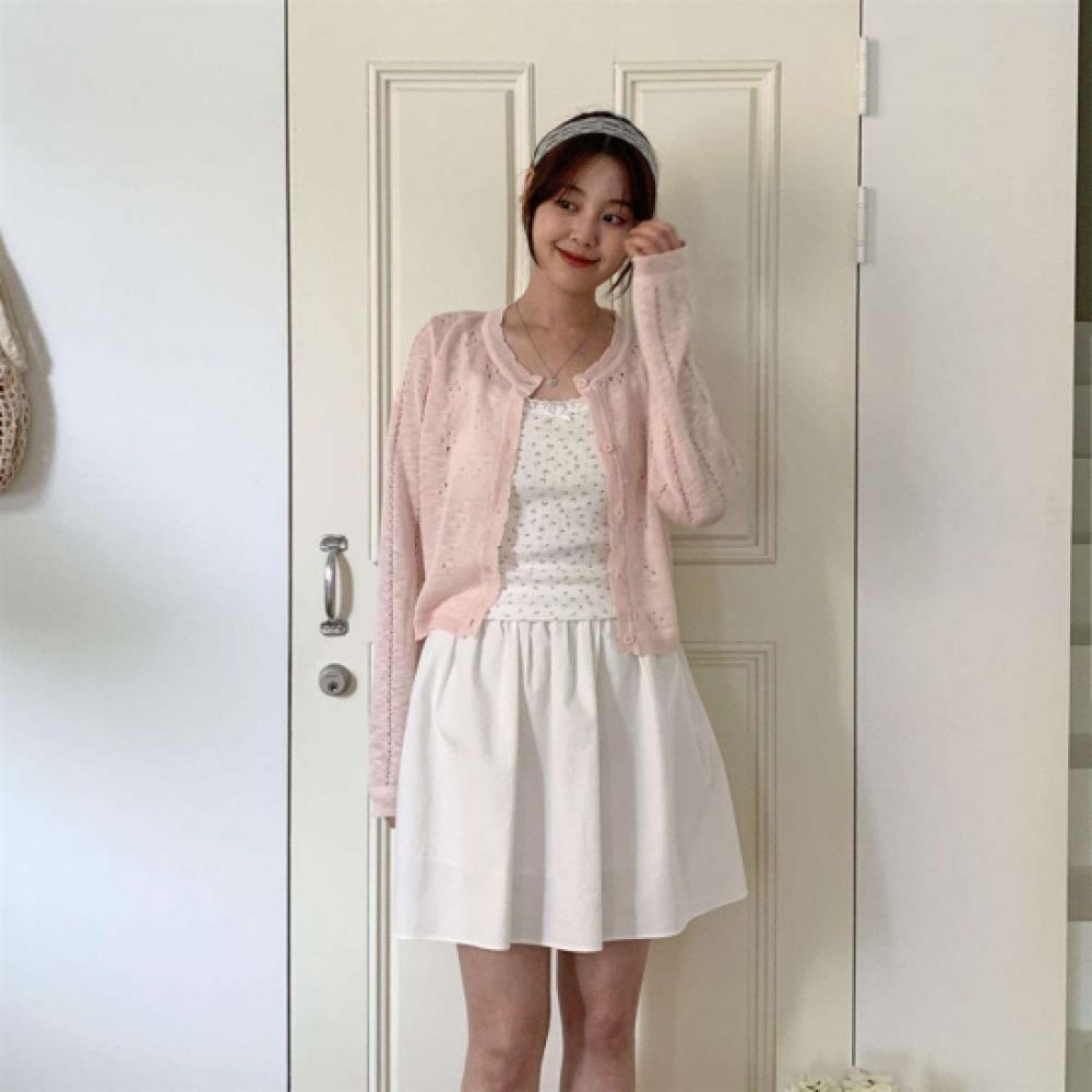 New ArrivalS Open Run Women S Round Neck Long Sleeve Sheer Punk viScoSe Cardigan