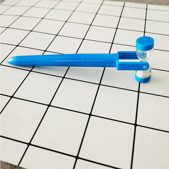 Sand Timer Ballpoint Pen Novelty Sand Clock Pen Black Ink Twist Pen with Hourglass Top for School Office Supplies