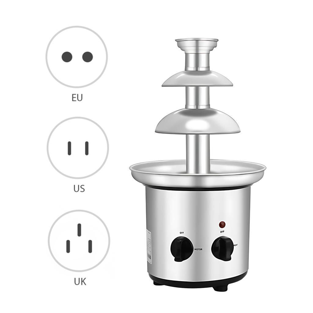 3-х уровневая электрическая машина для шоколадного фонтана с поддоном, автоматическим контролем температуры, пищевая, не
