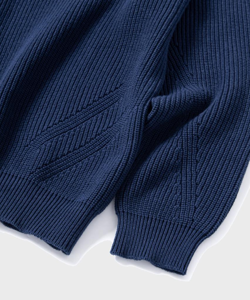 NONBLANK 7G Hachi Knit Round Knit_Navy