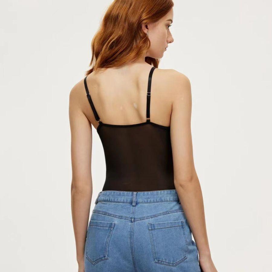 Женский кружевной топ на бретелях с нагрудными вкладышами - Модный сексуальный стиль кросс-бордер для Юго-Восточной Азии, Европы и Америки.