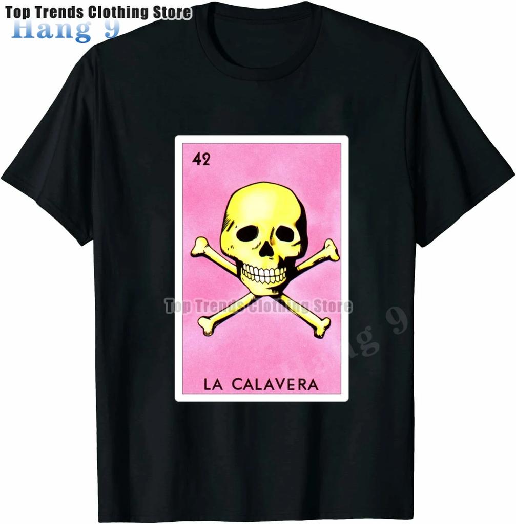 Футболка с рисунком мексиканского бинго EL DIABLITO Loteria Card, новинка, забавная семейная футболка, черная, большого размера, с коротким рукавом для мужчин и женщин