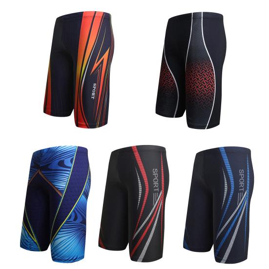 Внутренний шнурок обтекаемого дизайна, большие размеры, длинные плавки, мужские лоскутные цветные шорты для плавания с буквенным принтом, пляжная одежда