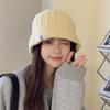 Hat Women's Versatile Wool Hat Cold Hat Winter Warm Ear Protection Big Head Circumference Knitted Basin Hat Thick