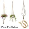 Knotted Hanging Lifting Home Garden Flowerpot Holder Basket Rope Plant Hanger