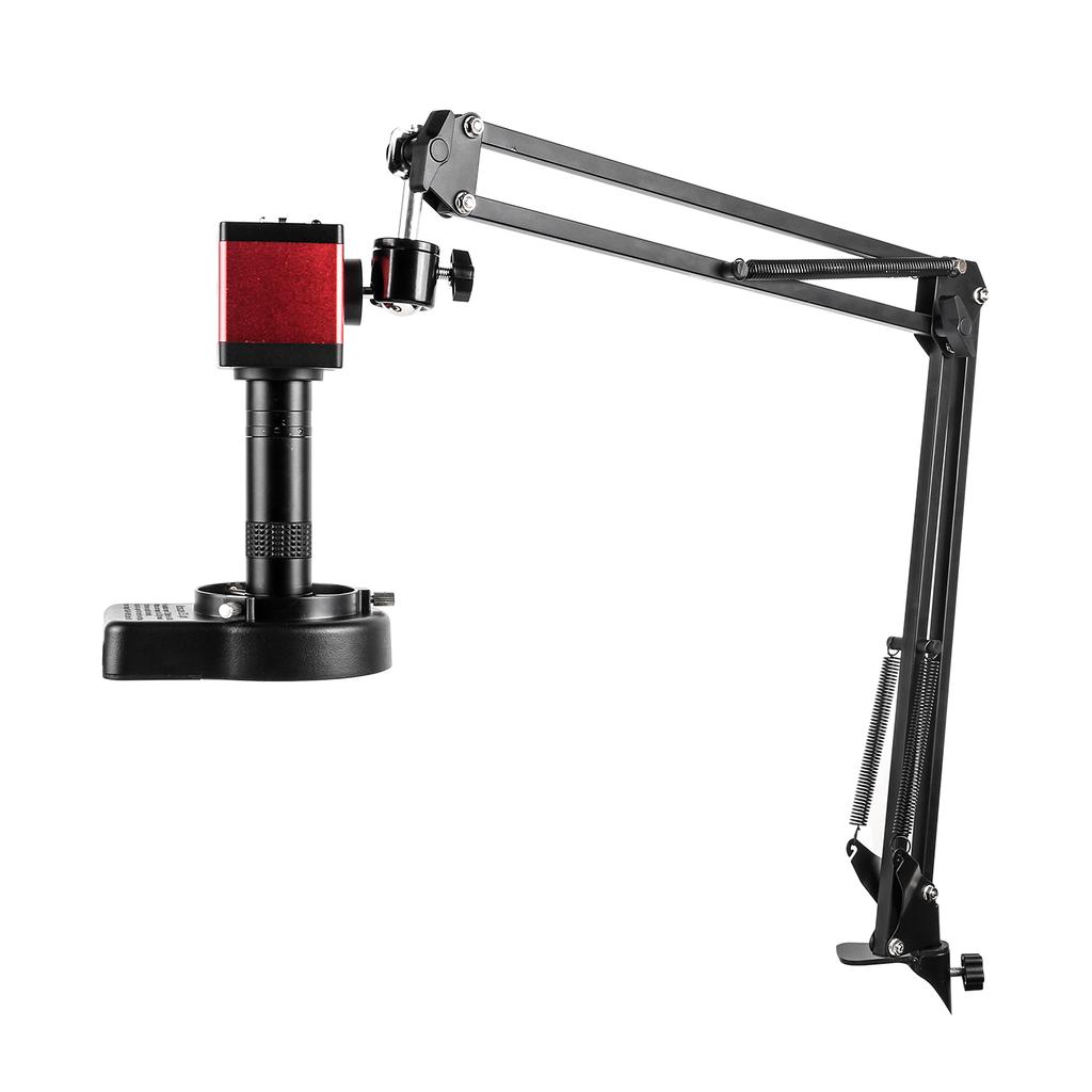 1-150X C-mount Zoom Lens Цифровой микроскоп 13MP VGA HDMI Видео Электронная камера-микроскоп Металлический кронштейн Паяльный микроскоп