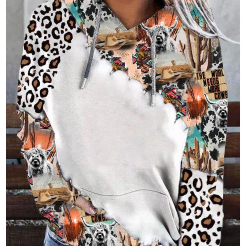 Весна Осень Цветные Блоки Печатный 3D Модные Повседневные Толстовки С Капюшоном Толстовки и Свитшоты (Женский)