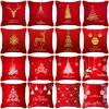 Red Christmas Pillow Cover New Festive Festive Peach Skin Pillow Home Sofa Cushion Cover