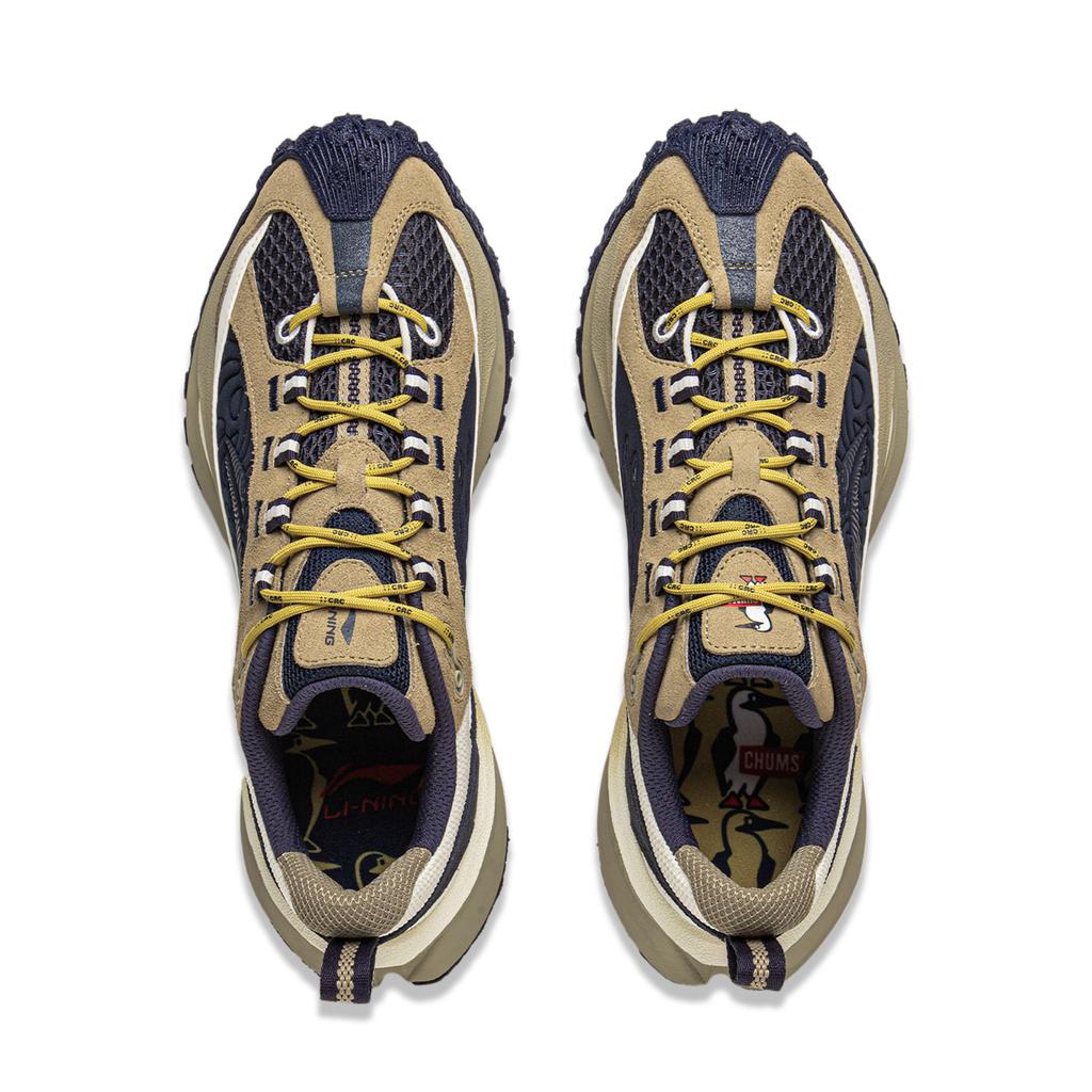 Chums X Li Ning Explorer CRC Серия коллабораций Модные спортивные амортизирующие кроссовки с низким верхом Унисекс кроссовки Светло-каштаново-коричневый AZGV109-2