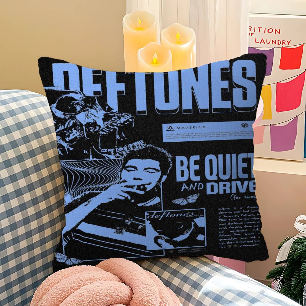 Классическая Подушка-Подушка для Офиса с Логотипом Группы D-Deftones, Чехол на Подушку для Автомобиля 45X45 см, Подушка для Поясницы, Чехол на Подушку для Дивана