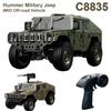 1:14 C8835 Радиоуправляемая машина 2.4G Симуляция 4x4 Внедорожник для пересеченной местности Внедорожник Полноприводный Военный Джип на Радиоуправлении Игрушка с Лебедкой