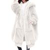 Fashion Casual Women's Sheep Shearing Stitching Coat Women's Mid-length Wool Coat