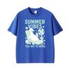 Summer Vibes Too Hot To Move Sunshine Holiday Funny Goose Graphic Tshirts Unisex Unisex Harajuku Casual Cotton Short Sleeve T Shirt