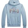 Polo Logo Letter Print Hooded Pullover Long Sleeve Sweatshirt Men Sweatshirt Blue 710941854-001