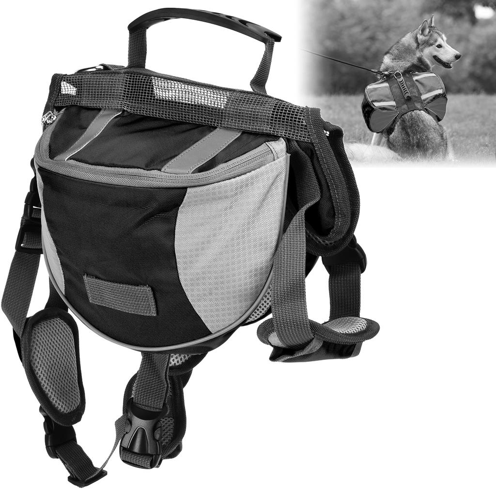 Dog Saddle Bag Adjustable Hound Travel Dog Backpack with Side Pockets for Small Medium Large