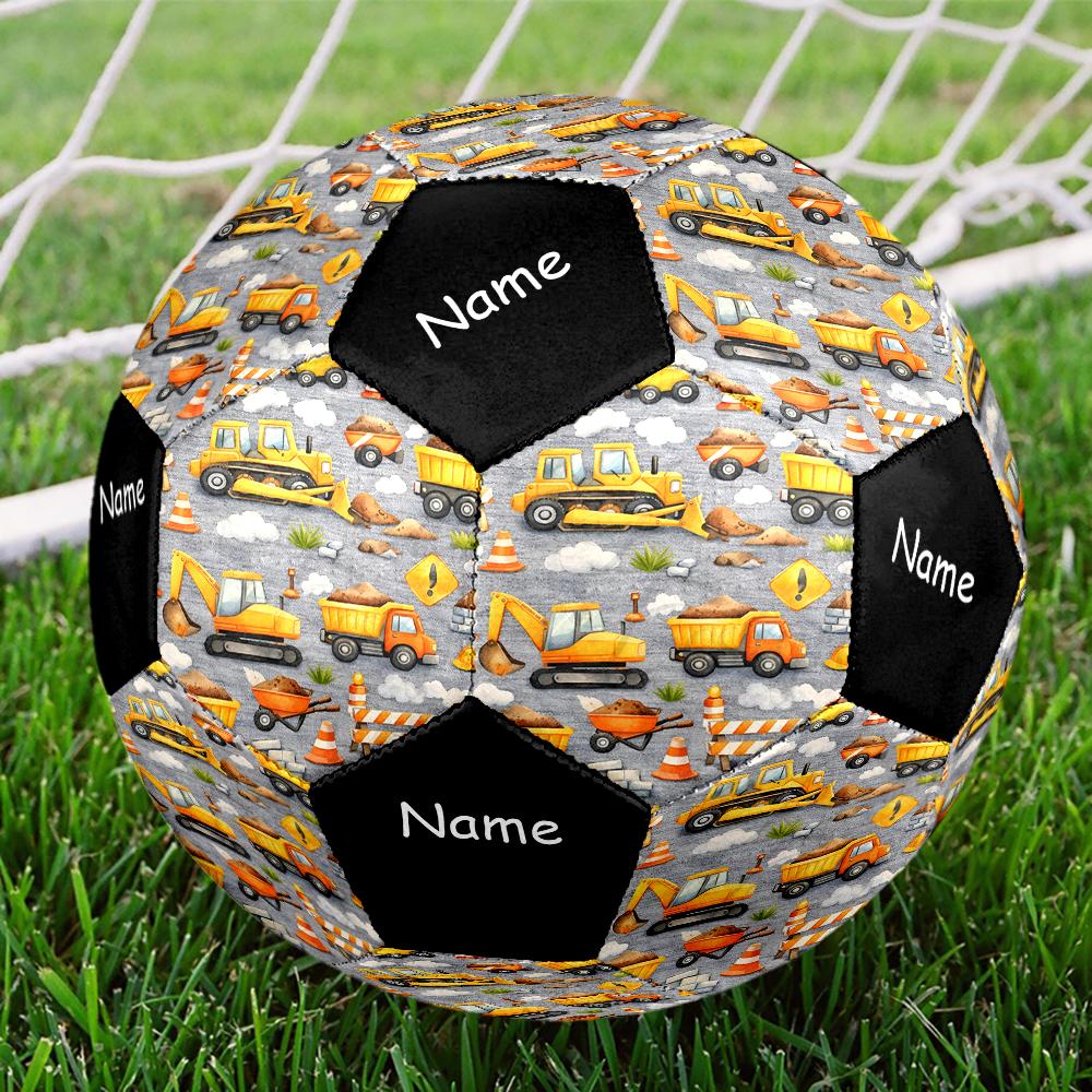 Custom Name excavator Theme Size 5 Soccer Ball, Suitable for Both Indoor and Outdoor Matches, a Gift Suitable for Everyone.