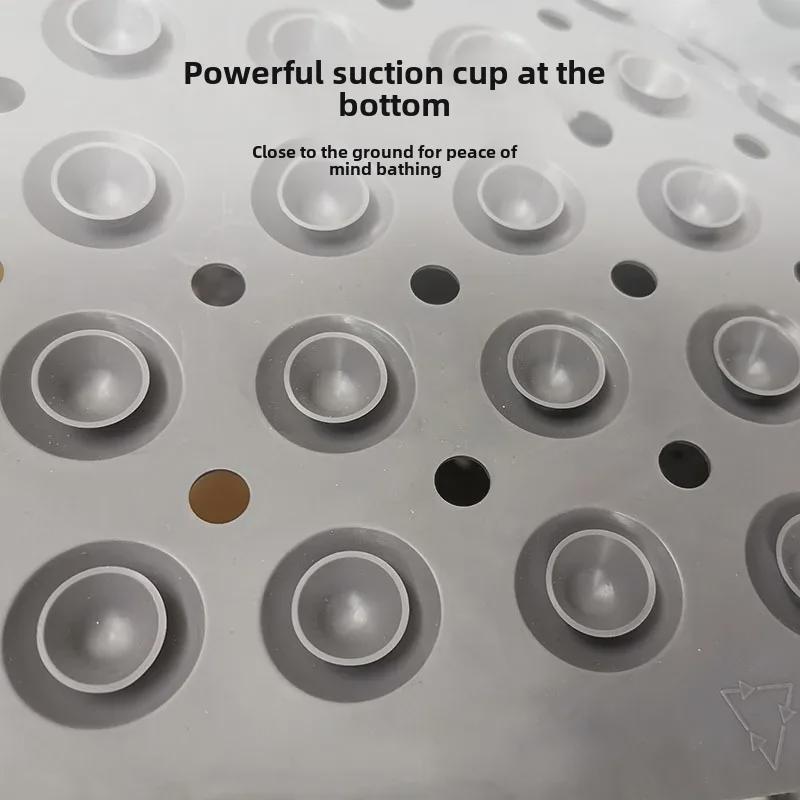Non-Slip TPE Suction Cup Bath Mat for Shower or Tub