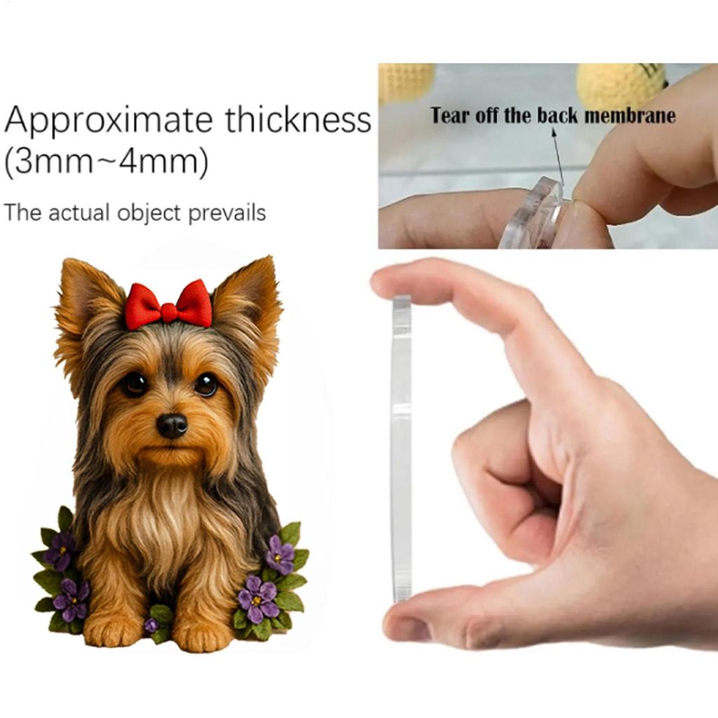 Йоркширский терьер 24 дня Адвент-календарь 2D акриловые украшения Рождественские украшения на собачью тематику для зеркала, елки, дома, рождественские подарки