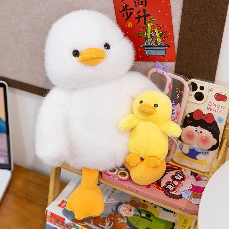 New Mother and Son Fox Plush Toy Girl Birthday Gift Pink Rabbit Sleeping Pillow Duck Ornament Puppy Doll