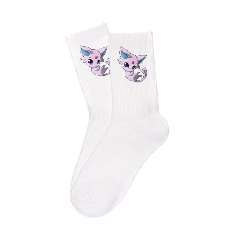 Cartoon White Cotton Socks Unisex Breathable Sports Socks Anime Collectibles Cute Trendy Fashion Unique Birthday Gifts