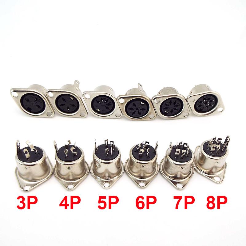 Адаптер аудио DIN 3/4/5/6/7/8 Pin DIN Male Female Plug с пластиковой ручкой Female Socket Корпусной разъем для крепления на панель