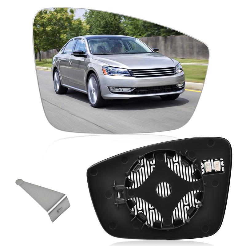 Боковое зеркало с подогревом, стекло, линза зеркала заднего вида для Volkswagen Passat Beetle 2012-2015 Jetta 2011-2018, левое, со стороны водителя