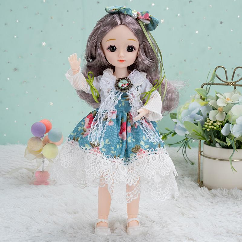 Кукла 30 см 3D Реалистичный Глаз 23 Шарнира 6 Bjd Одежда Принцессы Маленькая Девочка Детская Игрушка