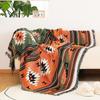 Double Side Bohemian Plaid Blanket for Sofa Bed Decorative Blanket Picnic Blanket Boho Sofa Cover Throw Blanket with Tassel