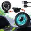Kwak's Car Fan, For Tabletop, Air Conditioner, Dual Use, Angle Adjustable, LED Light, Summer,