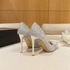 Crystal Bowknot High Heels - 2025 French Stiletto Wedding & Evening Shoes