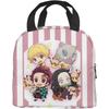 Милая мультяшная аниме сумка-тоут для ланча, сумка для еды, многоразовая, с термоизоляцией, портативный термобокс для ланча для женщин, мальчиков, девочек, для работы, школы, пикника
