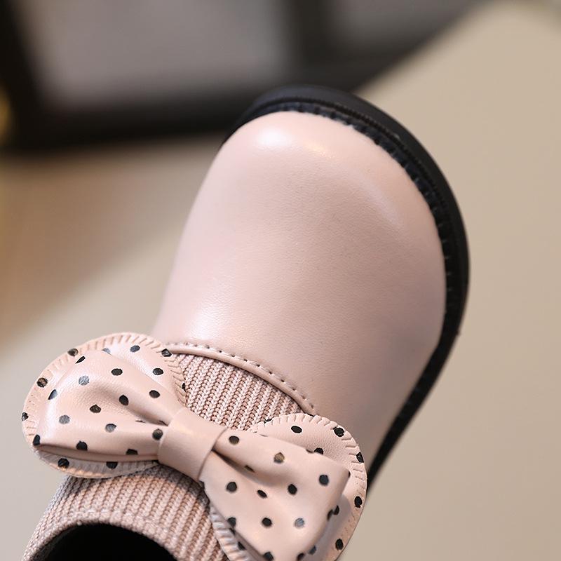 Bootie Winter New Girl Bow Leather Boots