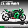 1/12 Модель мотоцикла ZX-10R Металлическая литая Звук-Свет Амортизирующий ремень Основание для дисплея Украшение Хэллоуинские игрушки
