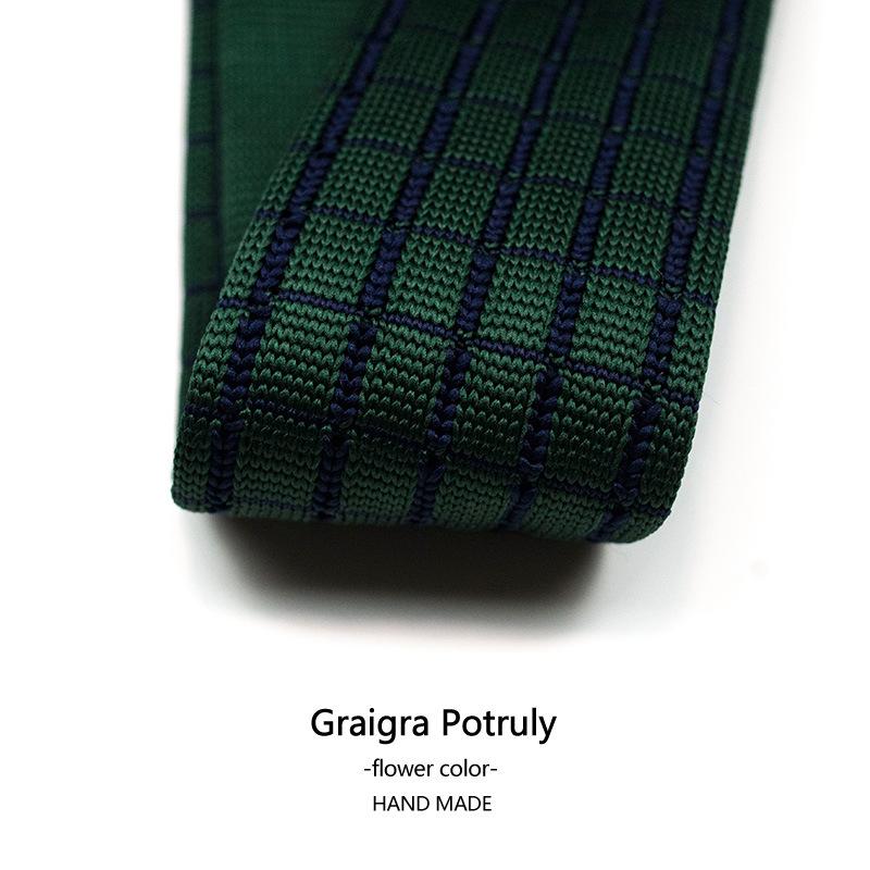 Темно-зеленый маленький галстук 5 см узкий вариант кофейного цвета ретро полосатый британский японский прилив плоский вязаный галстук