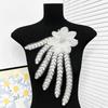 Embroidery 3D Floral Applique Polyester Wedding Dress Patch Sequin Beaded Lace  Costume DIY Making