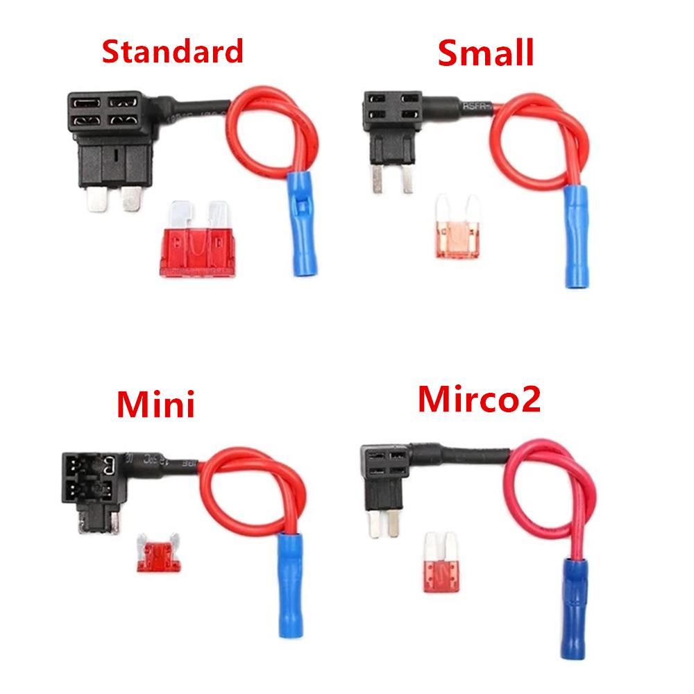 12В Держатель предохранителя MINI SMALL MEDIUM размера Автомобильный держатель предохранителя Адаптер-разветвитель с предохранителем ATM Blade 10А Микро Мини Стандартный С держателями предохранителей1