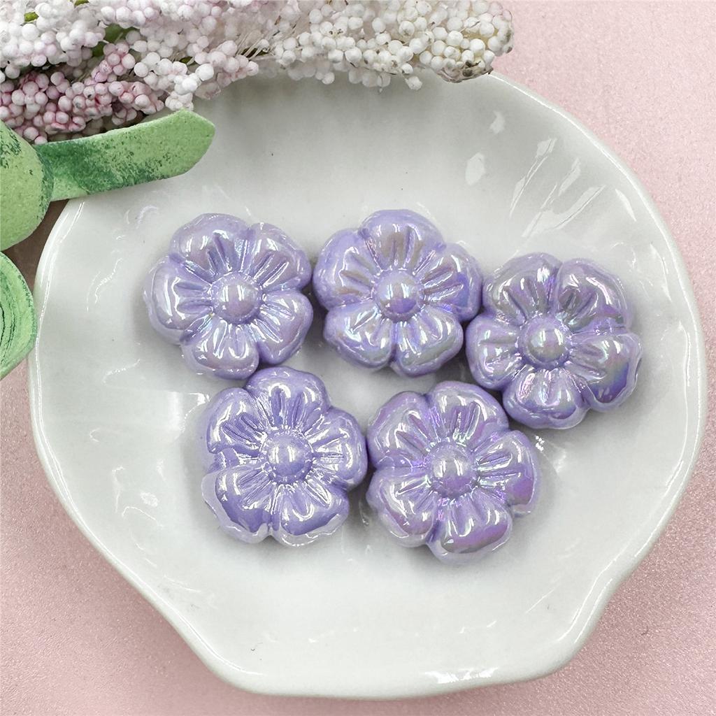 Бисерные материалы Цветение сливы УФ-покрытие DIY Ювелирные аксессуары Рассыпные бусины 5 шт. Ювелирный акрил Для изготовления браслетов, серег Аксессуары