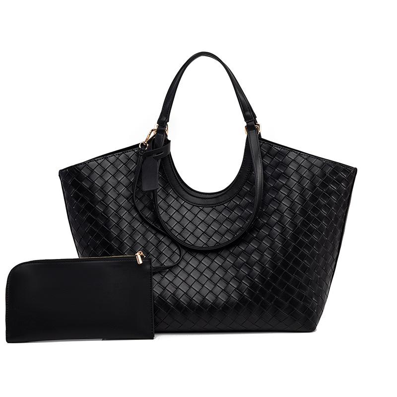 Tote Bag Woven Pattern Bag High-end Retro Fashion Women's Bag Large Capacity Commuter Shoulder Bag For Women