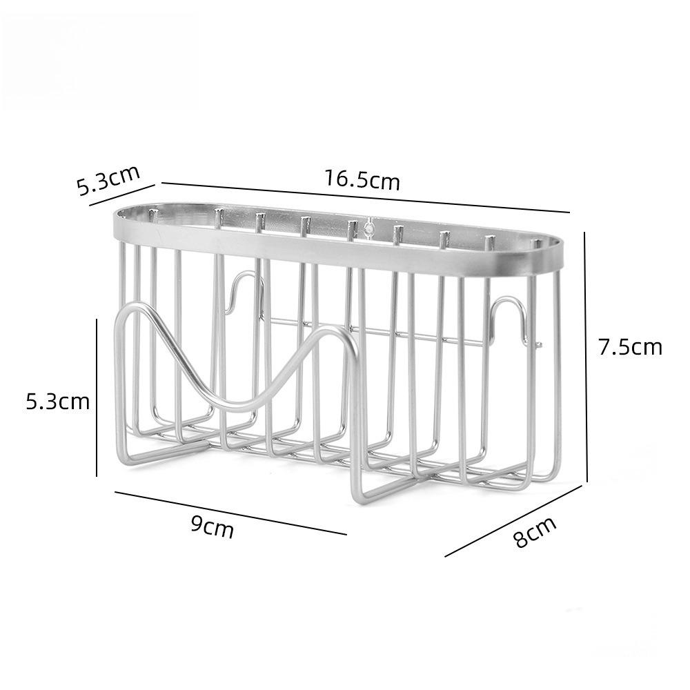 Stainless Steel Sponge Holder Suction Cups Fast Drain Kitchen Sink Drainer Rack Easy to Clean Space Saving Kitchen Organizer
