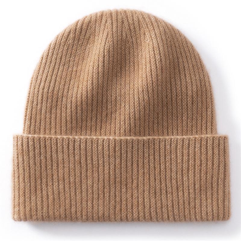 Cashmere hat autumn and winter knitted hat men's and women's knitted hat thermal bag head knitted hat new thermal knitted hat