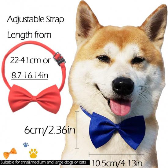 20 Pcs Dog Bow Tie, Bowties for Puppy Dogs, Pet Grooming Accessories Bow Tie Cat Collar Bulk