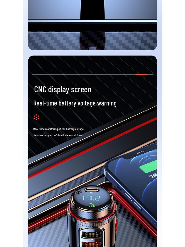 Автомобильный MP3-плеер T23 Bluetooth и FM-передатчик с многофункциональным гнездом прикуривателя