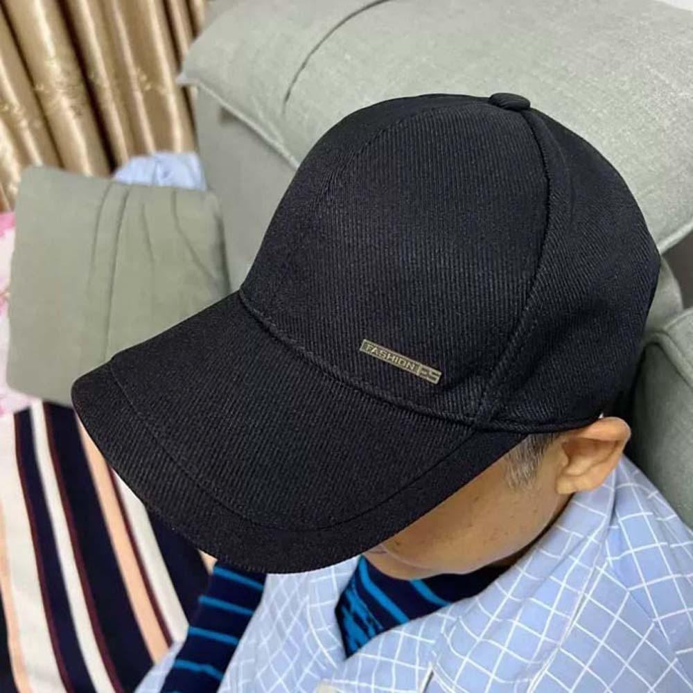 Korean Style Men Peaked Hat Sunscreen Simple Sunshade Casquette Solid Color Baseball Cap Daily