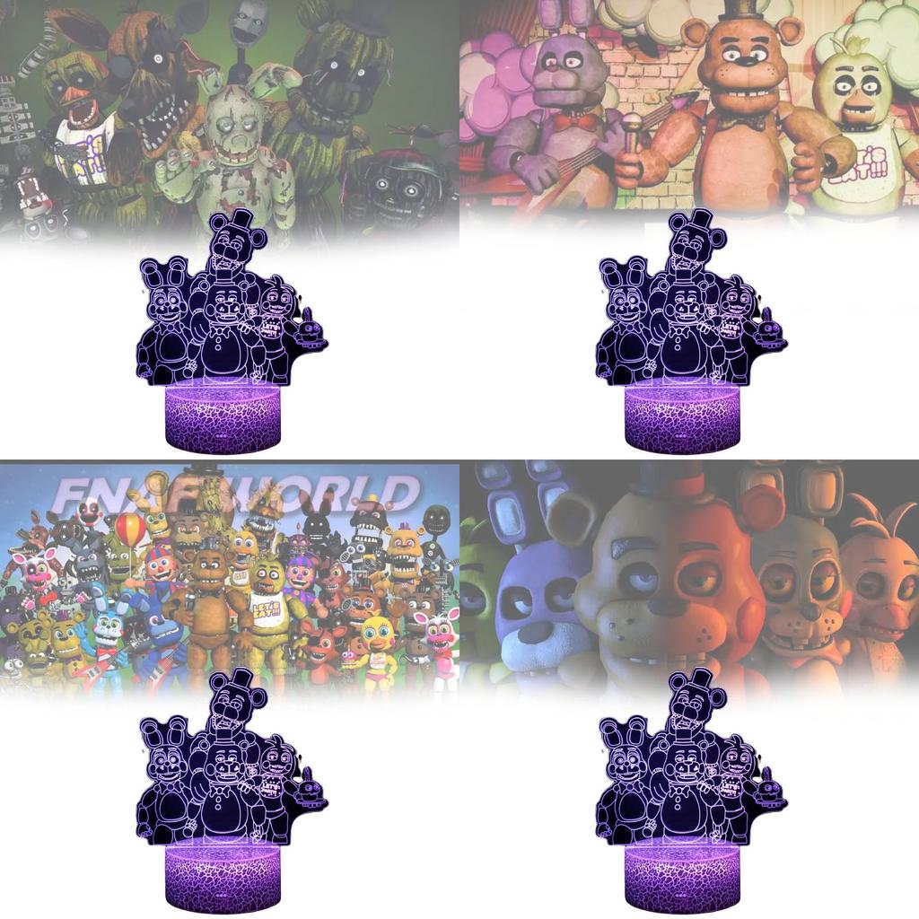 Светодиодный ночник Five Nights At Freddys Животное с пультом дистанционного управления для декора детской комнаты