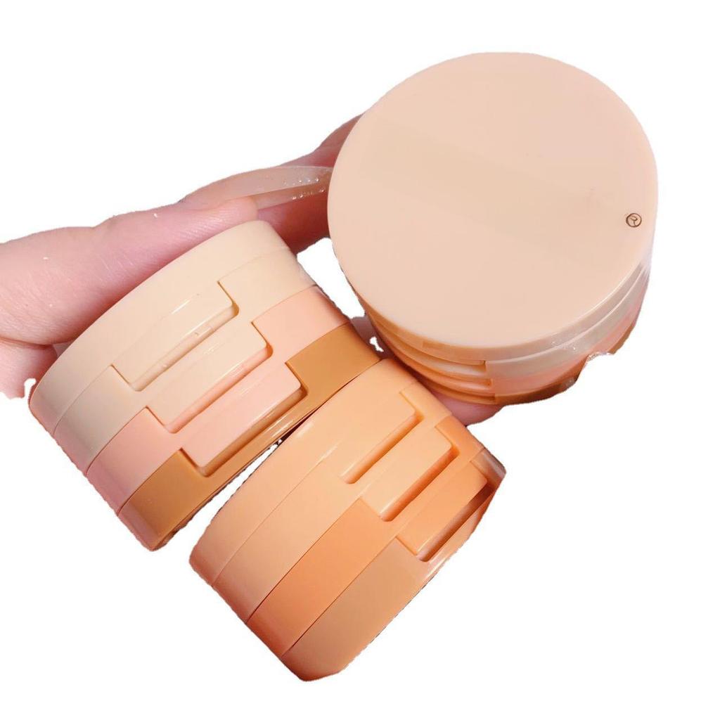 Three-Layer Makeup Palette: Blush, Highlighter & Contour with Fine Shimmer