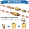 12Pieces 3/8 Inch-24 Threads Brake Line Fittings Kit 3/16 Brake Line Fittings for 3/16 Inch Tube (4 Unions, 8 Nuts)