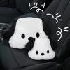 Car Headrest & Lumbar Support Seat Cushion Adorable Black & White Dog Pattern, Comfortable & Durable Accessories Pillow