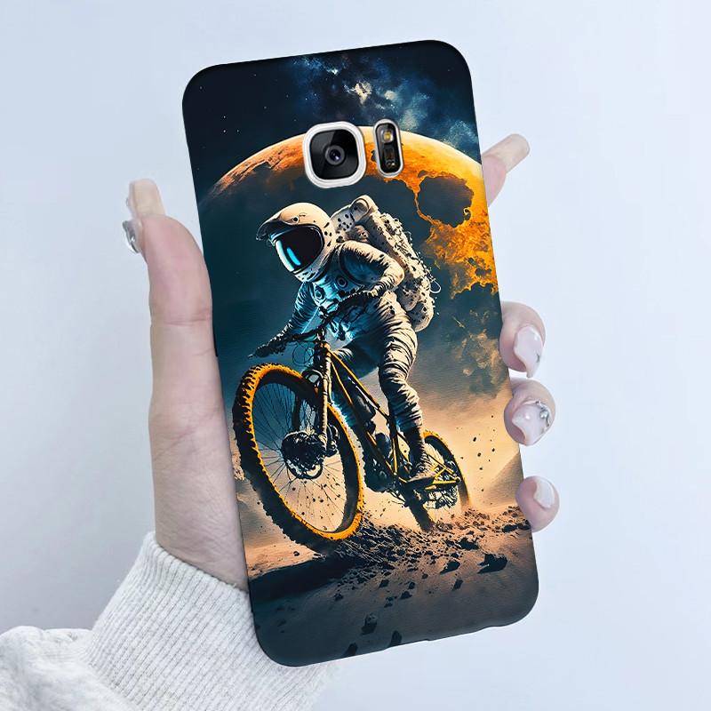 Для Samsung Galaxy S7 S7Edge Чехол Мягкий ТПУ Силиконовый Чехол Милый Астронавт Панда Чехол для Телефона Для Samsung S7 S 7 Edge Coque Funda